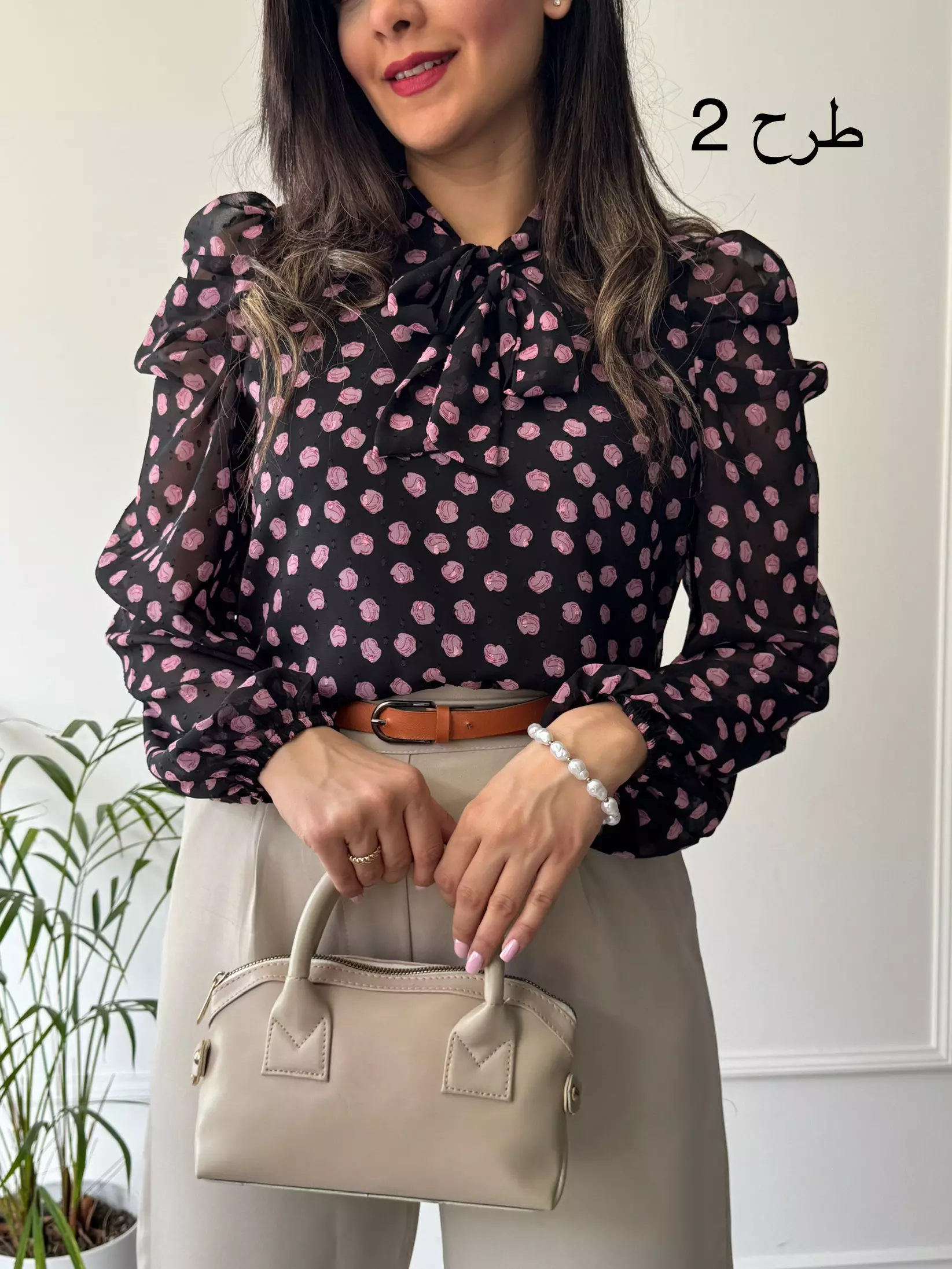 شومیز یقه کراواتی